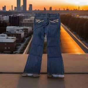 MICHAEL KORS Jeans Womens 8 Bootcut Denim Western Gold Studs